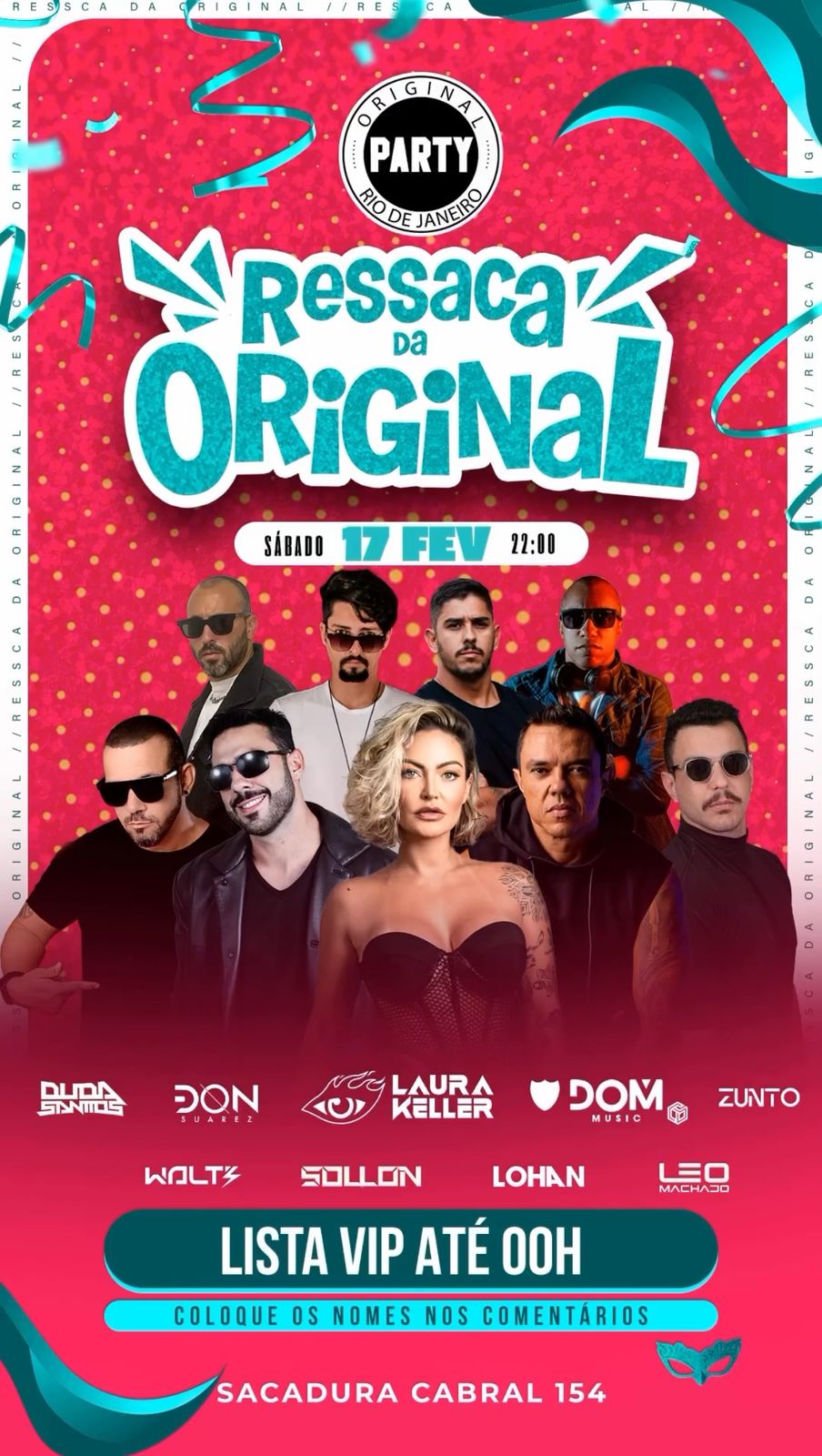 RESSACA DA ORIGINAL – Sab – 17.02.2024